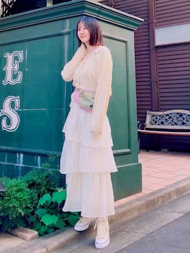 「CENE（セネ）のアイテム」を使った、ほのかりんさん（レディース・166cm）の春コーディネート