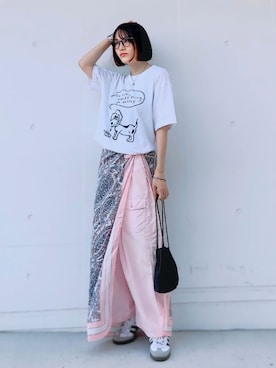 「アイテム（ブレスレット）」を使った、ほのかりんさん（レディース・166cm）の秋コーディネート