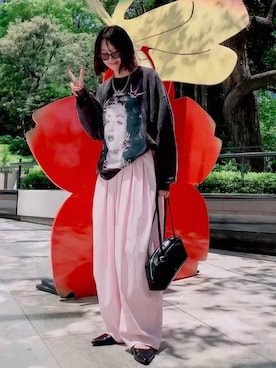 「CEMONEMO（セモネモ）のアイテム」を使った、ほのかりんさん（レディース・166cm）の春コーディネート