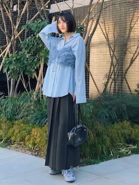 「アイテム（リング）」を使った、ほのかりんさん（レディース・166cm）の春コーディネート