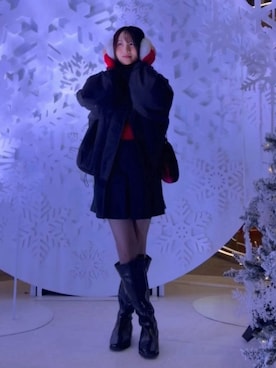 「アイテム（タイツ/ストッキング）」を使った、ほのかりんさん（レディース・166cm）の冬コーディネート