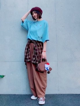 「CIAOPANIC TYPY（チャオパニックティピー）のアイテム」を使った、ほのかりんさん（レディース・166cm）の春コーディネート