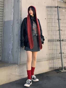 「Starting Over（スターティングオーバー）のアイテム」を使った、ほのかりんさん（レディース・166cm）の冬コーディネート