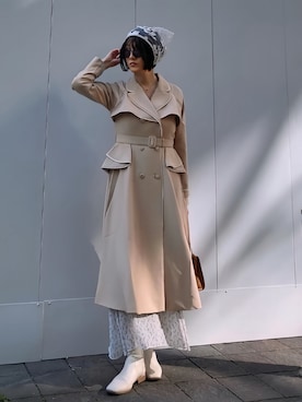 「PROVOKE （プロヴォーク）のアイテム」を使った、ほのかりんさん（レディース・166cm）の冬コーディネート