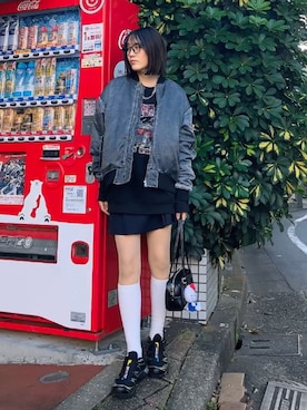 「アイテム（アクセサリー）」を使った、ほのかりんさん（レディース・166cm）の冬コーディネート