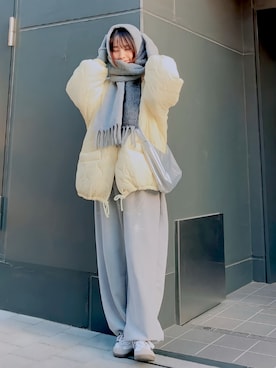 「wee9s（ウィークス）のアイテム」を使った、ほのかりんさん（レディース・166cm）の冬コーディネート