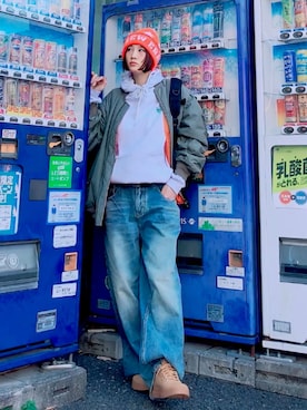 「GREGORY（グレゴリー）のアイテム」を使った、ほのかりんさん（レディース・166cm）の冬コーディネート