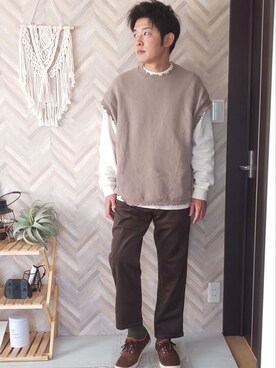 「SEVENDAYS=SUNDAY（セブンデイズサンデイ）のアイテム（チノパンツ）」を使った、Jelly→sさん（メンズ・173cm）の冬コーディネート