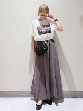 「OPAQUE.CLIP（オペークドットクリップ）のアイテム」を使った、みきちぃさん（レディース・161cm）の夏コーディネート
