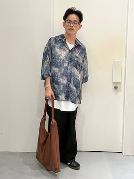 「アイテム（ブラウン系）」を使った、omtさん（メンズ・163cm）の夏コーディネート