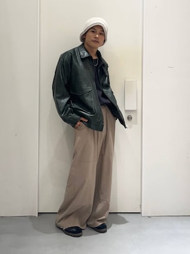 「アイテム（ニットキャップ/ビーニー）」を使った、omtさん（メンズ・163cm・20代）の秋コーディネート