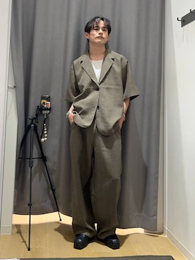 「HARE（ハレ）のアイテム（シューズ）」を使った、omtさん（メンズ・163cm）の春コーディネート