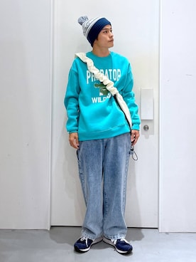 「アイテム（スウェット）」を使った、omtさん（メンズ・163cm・20代）の秋コーディネート