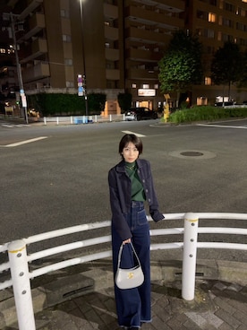 「アイテム（デニムジャケット）」を使った、こなさん（レディース・152cm）の秋コーディネート
