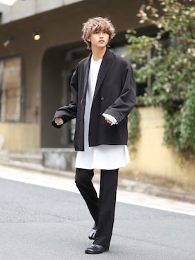 「SILVER BULLET（シルバーバレット）のアイテム（シューズ）」を使った、中岡 圭さん（メンズ・168cm）の秋コーディネート