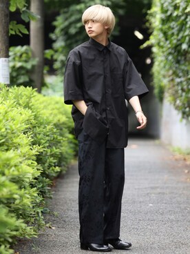 「SILVER BULLET（シルバーバレット）のアイテム（シューズ）」を使った、中岡 圭さん（メンズ・168cm）の夏コーディネート