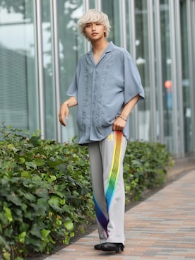 「SILVER BULLET（シルバーバレット）のアイテム（シューズ）」を使った、中岡 圭さん（メンズ・168cm）の秋コーディネート