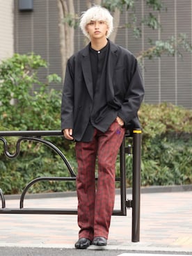 「SILVER BULLET（シルバーバレット）のアイテム（シューズ）」を使った、中岡 圭さん（メンズ・168cm）の秋コーディネート