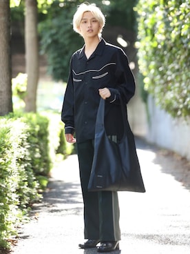 「SILVER BULLET（シルバーバレット）のアイテム（シューズ）」を使った、中岡 圭さん（メンズ・168cm）の夏コーディネート