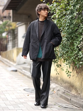 「SILVER BULLET（シルバーバレット）のアイテム（シューズ）」を使った、中岡 圭さん（メンズ・168cm）の冬コーディネート