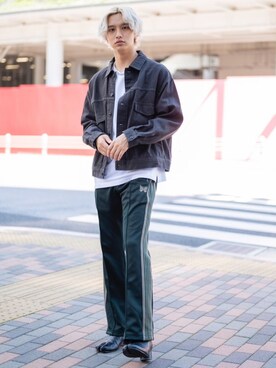 「SILVER BULLET（シルバーバレット）のアイテム（シューズ）」を使った、中岡 圭さん（メンズ・168cm）の秋コーディネート