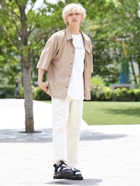 「COOLなこのコが仲間入り」｜「アイテム（その他）」を使った、中岡 圭さん（メンズ・168cm）の夏コーディネート