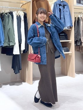 「GLOBAL WORK（グローバルワーク）のアイテム（ワンピース）」を使った、ぷーのさん（レディース・155cm）の秋コーディネート