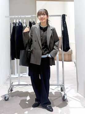 「GLOBAL WORK（グローバルワーク）のGOODデニムバギーパンツ/498388（デニムパンツ）」を使った、ぷーのさん（レディース・155cm・20代）の秋コーディネート