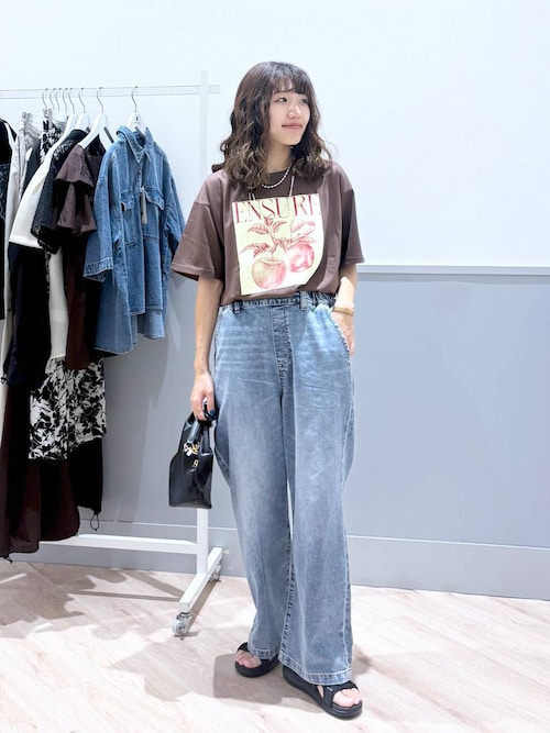 GLOBAL WORK 冷感デニムイージーパンツ【完売品】新品タグ付 GLOBAL WORK ジーンズ デニム デニムパンツ 冷感デニムイージー