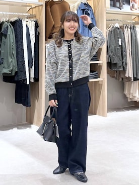 「GLOBAL WORK（グローバルワーク）のGOODデニムバギーパンツ/498388（デニムパンツ）」を使った、ぷーのさん（レディース・155cm）の秋コーディネート