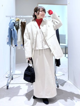 「アイテム（シュシュ）」を使った、ぷーのさん（レディース・155cm）の冬コーディネート