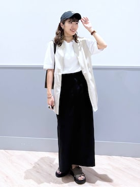 「アイテム（ベスト）」を使った、ぷーのさん（レディース・155cm・20代）の夏コーディネート