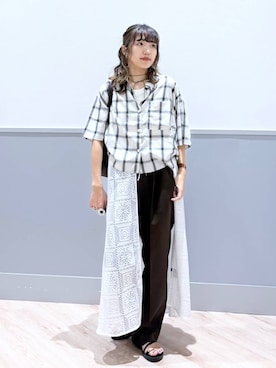「GLOBAL WORK（グローバルワーク）のアイテム（ワンピース/ドレス）」を使った、ぷーのさん（レディース・155cm）の夏コーディネート