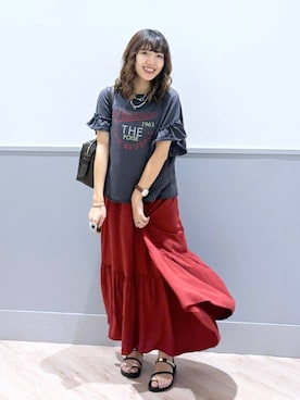 「GLOBAL WORK（グローバルワーク）のアイテム（ワンピース/ドレス）」を使った、ぷーのさん（レディース・155cm）の夏コーディネート