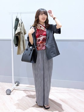 「ウエストゴム」｜「アイテム（財布/小物）」を使った、ぷーのさん（レディース・155cm）の秋コーディネート