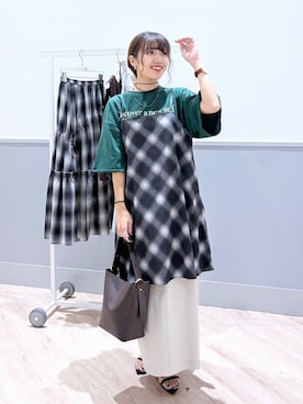 「アイテム（チョーカー）」を使った、ぷーのさん（レディース・155cm）の夏コーディネート