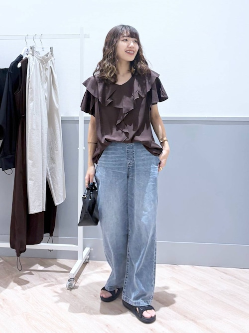GLOBAL WORK 冷感デニムイージーパンツ【完売品】新品タグ付 GLOBAL WORK ジーンズ デニム デニムパンツ 冷感デニムイージー