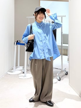 「GLOBAL WORK（グローバルワーク）のアイテム（キャップ）」を使った、ぷーのさん（レディース・155cm）の春コーディネート