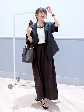 「アイテム（サンダル）」を使った、ぷーのさん（レディース・155cm・20代）の秋コーディネート