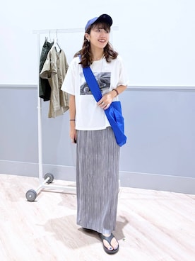 「ラフ」｜「アイテム（キャップ）」を使った、ぷーのさん（レディース・155cm）の秋コーディネート
