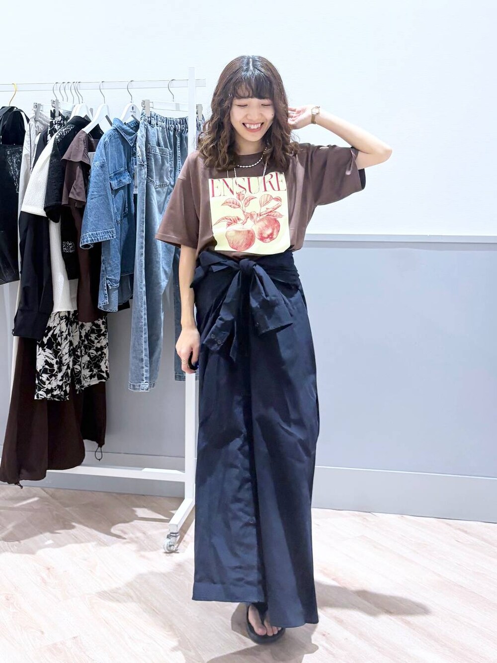 イージーケアシャツワンピース/283768を使った人気ファッション
