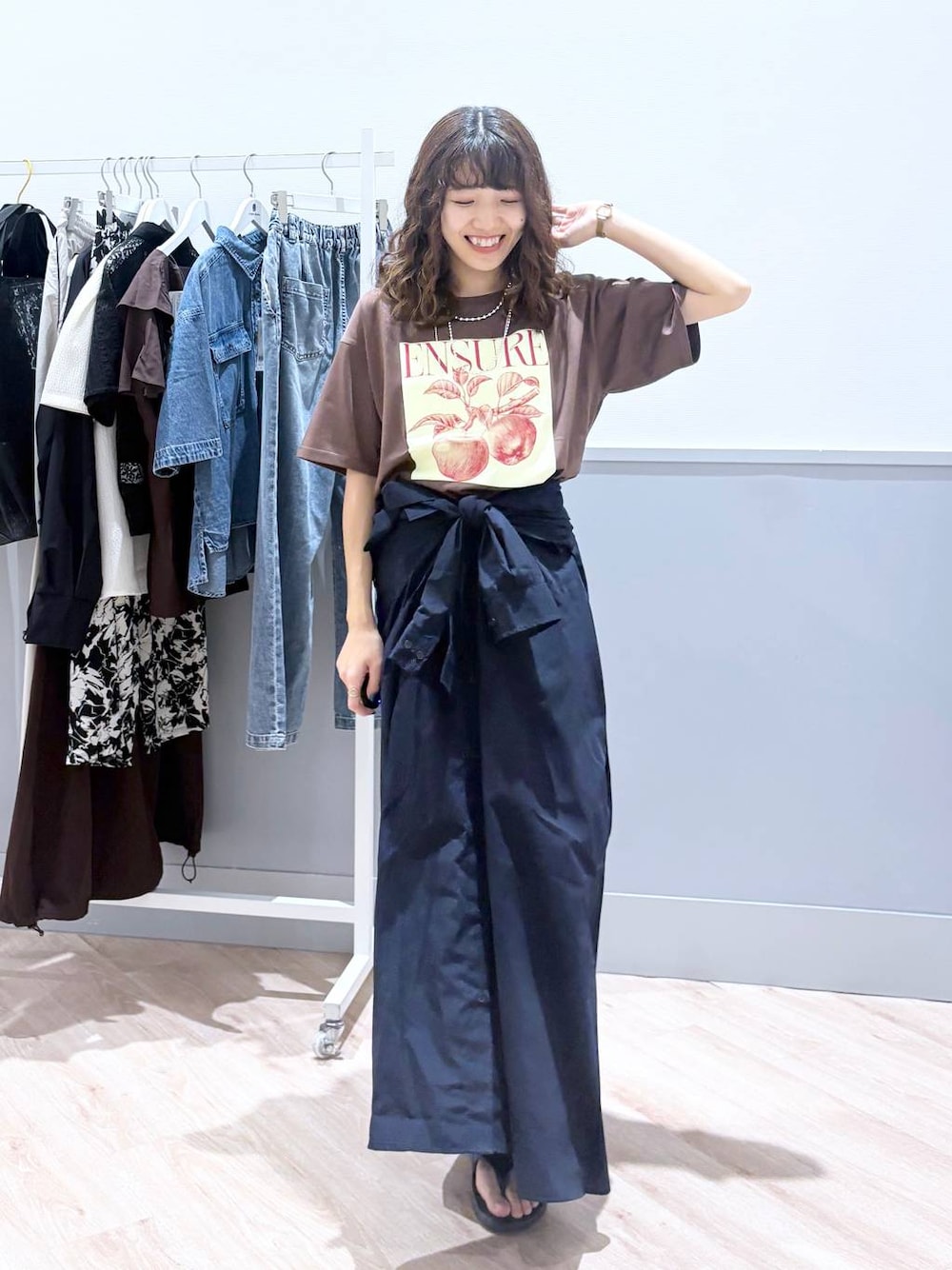 イージーケアシャツワンピース/283768を使った人気ファッション