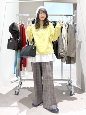 「アイテム（ボストンバッグ）」を使った、ぷーのさん（レディース・155cm・20代）の秋コーディネート