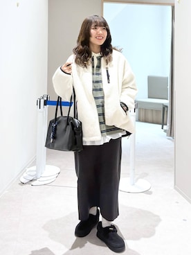 「アイテム（その他シューズ）」を使った、ぷーのさん（レディース・155cm）の冬コーディネート