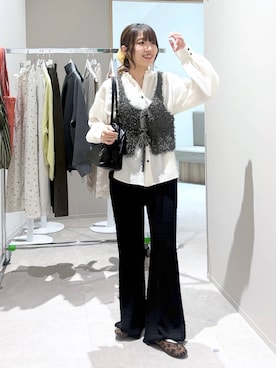 「GLOBAL WORK（グローバルワーク）のらくっション撥水バレエ/135873（バレエシューズ、その他）」を使った、ぷーのさん（レディース・155cm）の春コーディネート