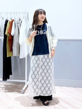 「GLOBAL WORK（グローバルワーク）の2WAYレースワンピース/286005（ワンピース）」を使った、ぷーのさん（レディース・155cm・20代）の夏コーディネート