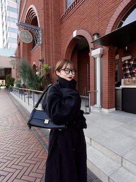 「アイテム（ステンカラーコート）」を使った、yuri.さん（レディース・150cm）の秋コーディネート