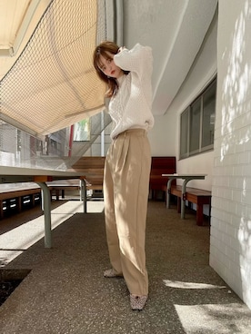 「アイテム（バレエシューズ）」を使った、yuri.さん（レディース・150cm）の秋コーディネート