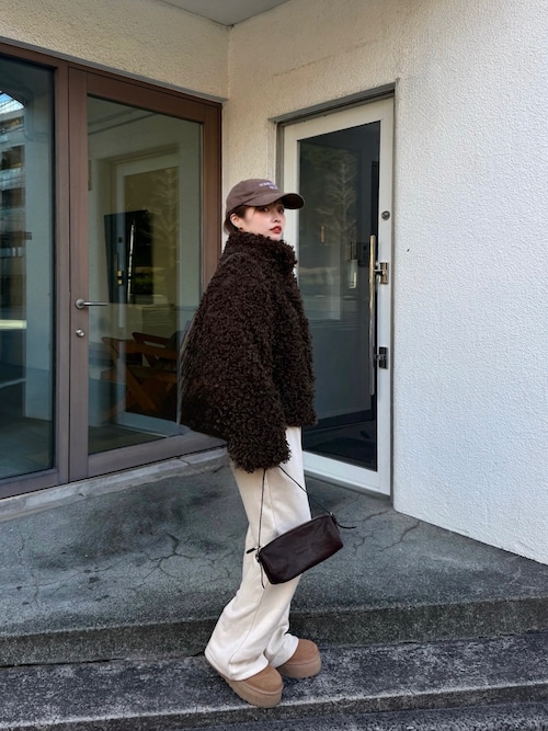 シャギーファーフェイクファーブルゾン（ブルゾン）｜ANGIE（アンジー