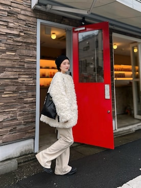 「KOBE LETTUCE（コウベレタス）のアイテム」を使った、yuri.さん（レディース・150cm）の冬コーディネート